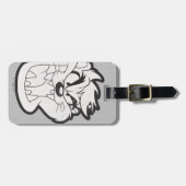 TAZ™ Evil Grin Badge Bagagelabel (Voorkant horizontaal)