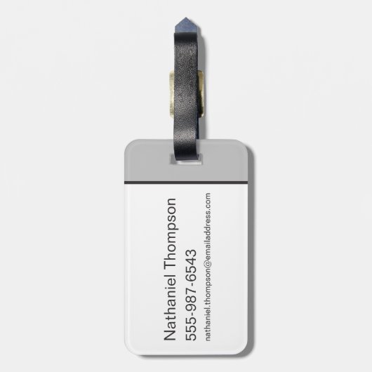 TAZ™ Evil Grin Badge Bagagelabel (Achterkant verticaal)