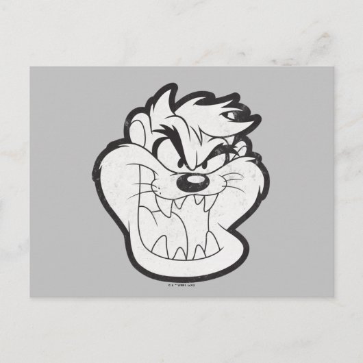 TAZ™ Evil Grin Badge Briefkaart (Voorkant)