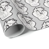 TAZ™ Evil Grin Badge Cadeaupapier (Rol Hoek)