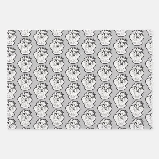 TAZ™ Evil Grin Badge Inpakpapier Vel (Voorkant 3)