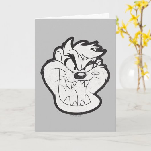 TAZ™ Evil Grin Badge Kaart (Gele Bloem)