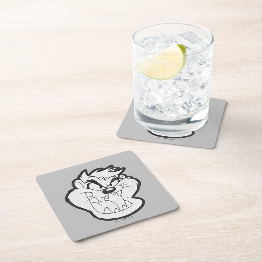 TAZ™ Evil Grin Badge Kartonnen Onderzetters (Insitu)