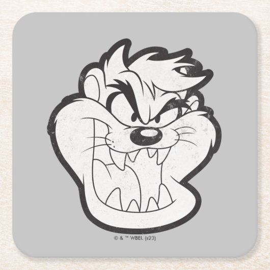 TAZ™ Evil Grin Badge Kartonnen Onderzetters (Voorkant)