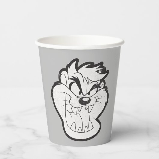 TAZ™ Evil Grin Badge Papieren Bekers (Achterkant)