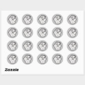 TAZ™ Evil Grin Badge Ronde Sticker (Vel)
