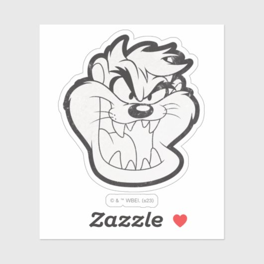 TAZ™ Evil Grin Badge Sticker (Vel)
