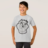 TAZ™ Evil Grin Badge T-shirt (Voorkant volledig)