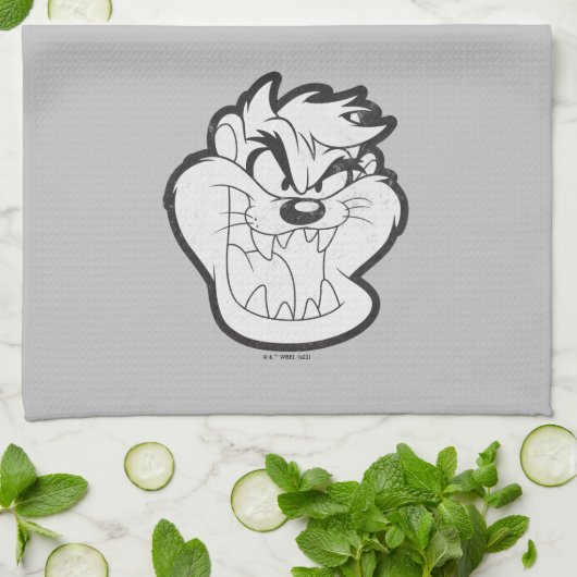 TAZ™ Evil Grin Badge Theedoek (Gevouwen)