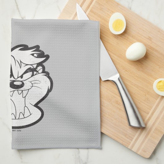 TAZ™ Evil Grin Badge Theedoek (Quarter Fold)