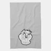 TAZ™ Evil Grin Badge Theedoek (Verticaal)