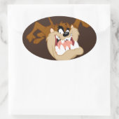 TAZ™ Evil Grin Ovale Sticker (Tas)