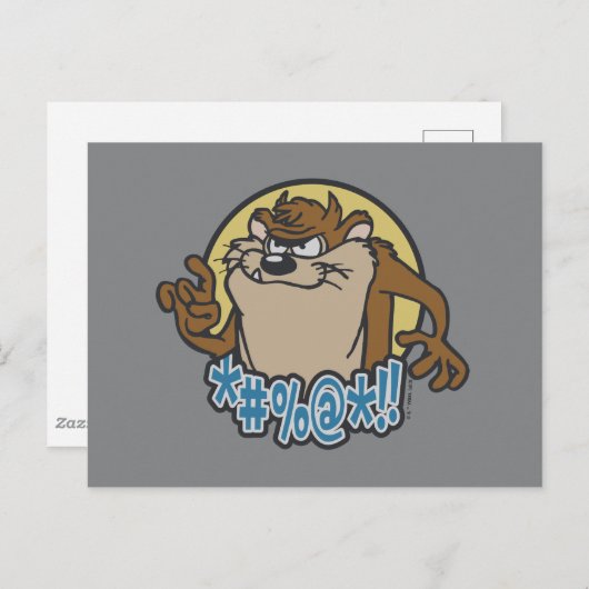 TAZ™ Expletive Circle Graphic Briefkaart (Voorkant / Achterkant)