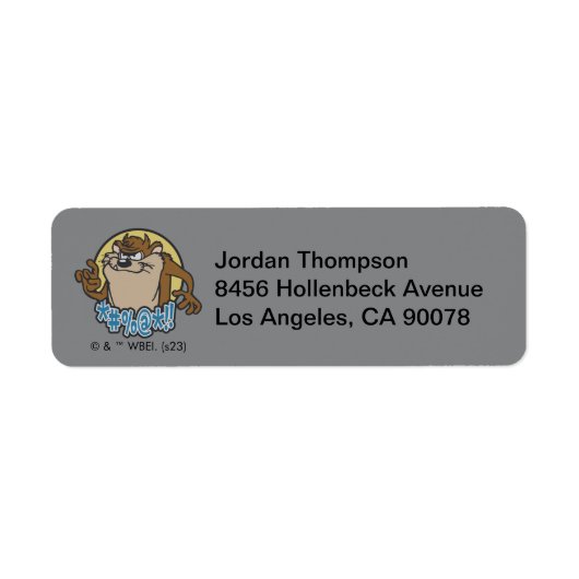 TAZ™ Expletive Circle Graphic Etiket (Voorkant)