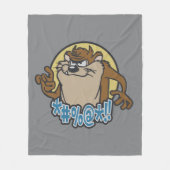 TAZ™ Expletive Circle Graphic Fleece Deken (Voorkant)