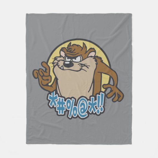 TAZ™ Expletive Circle Graphic Fleece Deken (Voorkant)