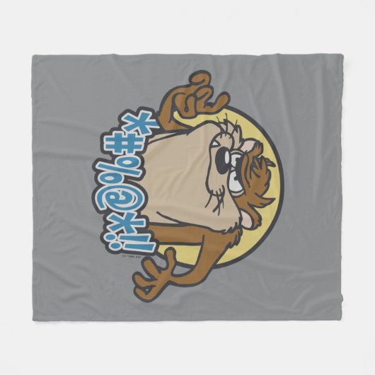 TAZ™ Expletive Circle Graphic Fleece Deken (Voorkant (Horizontaal))