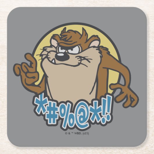 TAZ™ Expletive Circle Graphic Kartonnen Onderzetters (Voorkant)