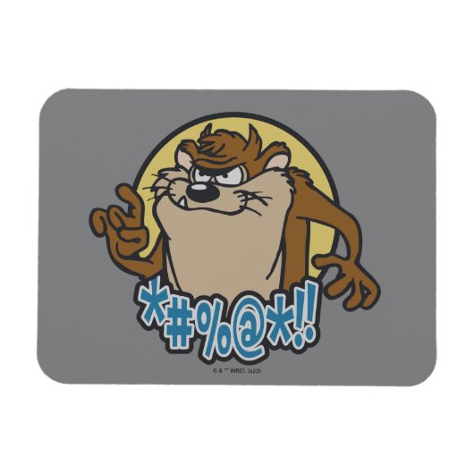 TAZ™ Expletive Circle Graphic Magneet (Horizontaal)