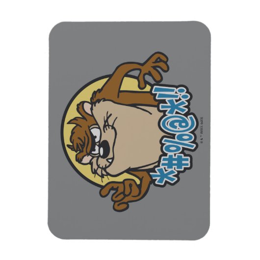 TAZ™ Expletive Circle Graphic Magneet (Verticaal)