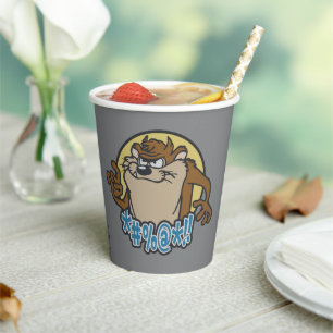 TAZ™ Expletive Circle Graphic Papieren Bekers