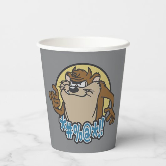 TAZ™ Expletive Circle Graphic Papieren Bekers (Achterkant)