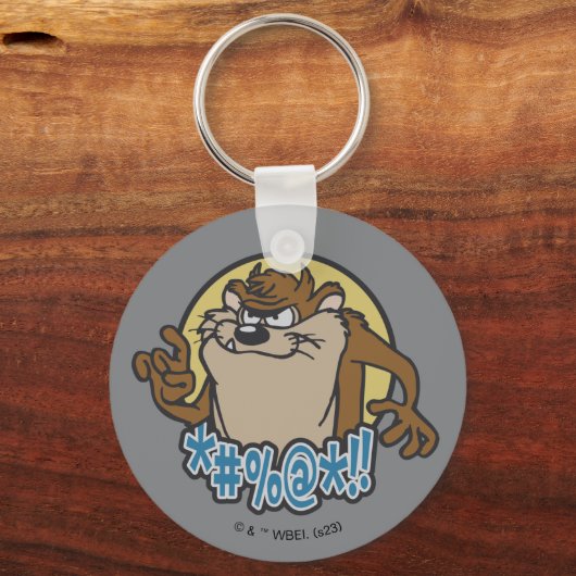 TAZ™ Expletive Circle Graphic Sleutelhanger (Voorkant)