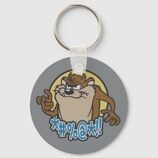 TAZ™ Expletive Circle Graphic Sleutelhanger (Achterkant)