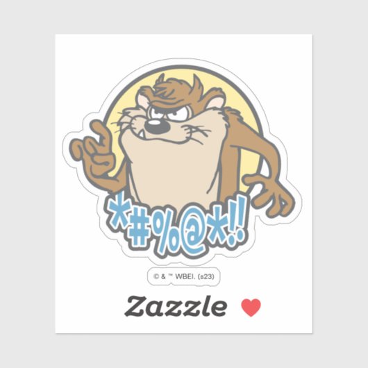 TAZ™ Expletive Circle Graphic Sticker (Vel)