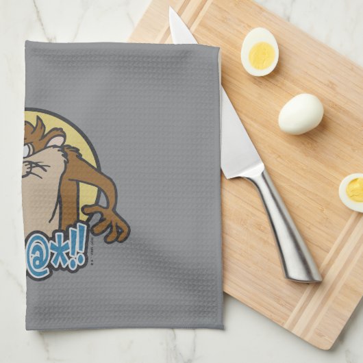 TAZ™ Expletive Circle Graphic Theedoek (Quarter Fold)