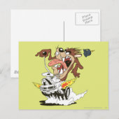 TAZ™ Furious Driving Briefkaart (Voorkant / Achterkant)