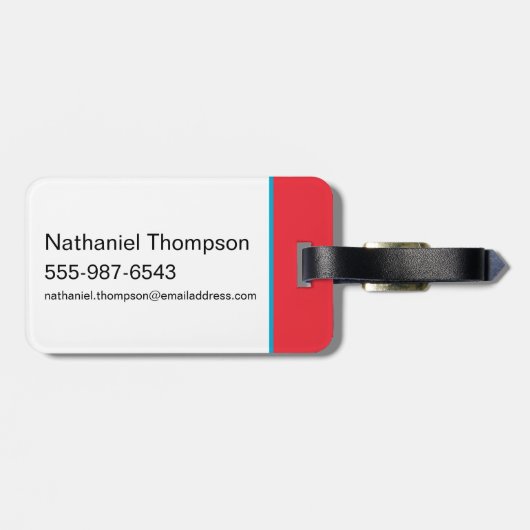 TAZ™ Headbutting Voetbal Bagagelabel (Achterkant horizontaal)