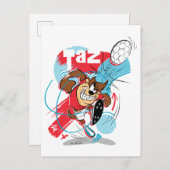 TAZ™ Headbutting Voetbal Briefkaart (Voorkant / Achterkant)