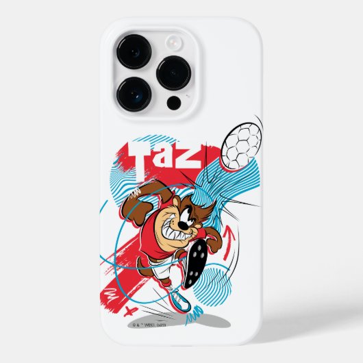 TAZ™ Headbutting Voetbal Case-Mate iPhone Case (Achterkant)