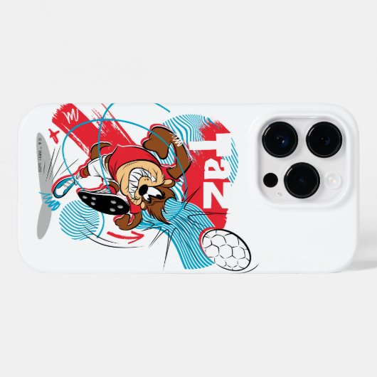 TAZ™ Headbutting Voetbal Case-Mate iPhone Case (Achterkant (horizontaal))