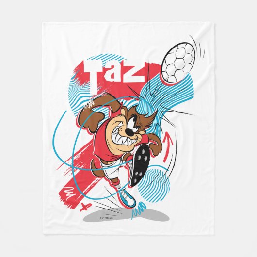 TAZ™ Headbutting Voetbal Fleece Deken (Voorkant)