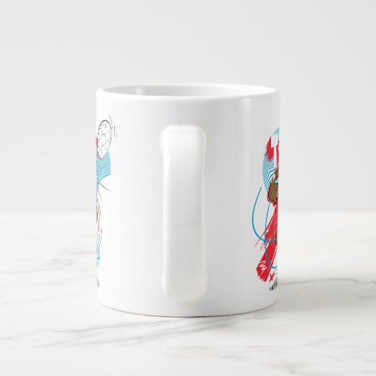 TAZ™ Headbutting Voetbal Grote Koffiekop (Achterkant)