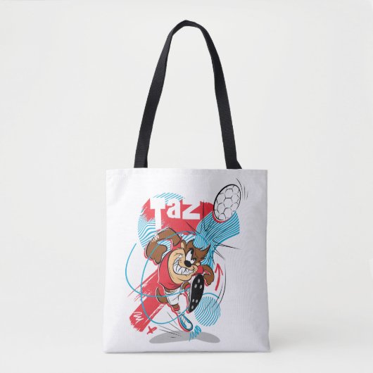 TAZ™ Headbutting Voetbal Tote Bag (Voorkant)