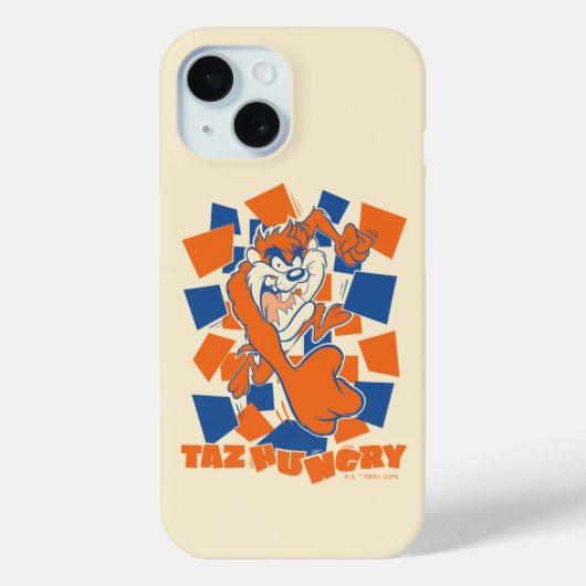 TAZ™ Hungry Smashing Through Checker Case-Mate iPhone Case (Achterkant)