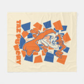 TAZ™ Hungry Smashing Through Checker Fleece Deken (Voorkant (Horizontaal))
