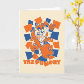 TAZ™ Hungry Smashing Through Checker Kaart (Gele Bloem)