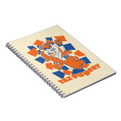 TAZ™ Hungry Smashing Through Checker Notitieboek (Rechterzijde)