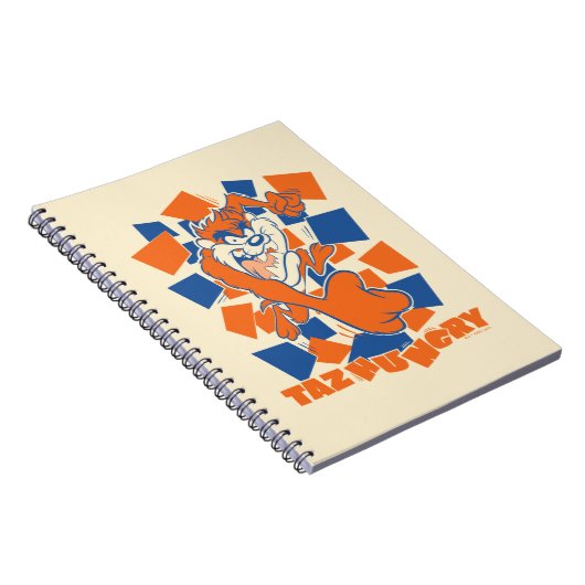 TAZ™ Hungry Smashing Through Checker Notitieboek (Rechterzijde)