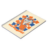 TAZ™ Hungry Smashing Through Checker Notitieboek (Linkerzijde)