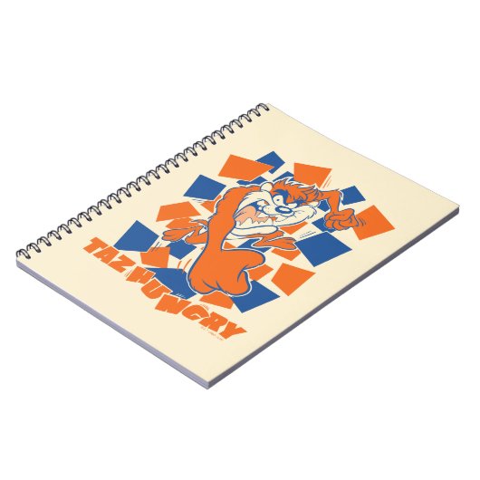 TAZ™ Hungry Smashing Through Checker Notitieboek (Linkerzijde)