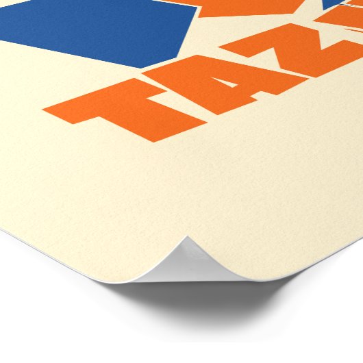 TAZ™ Hungry Smashing Through Checker Poster (Hoek)