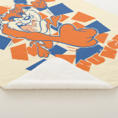 TAZ™ Hungry Smashing Through Checker Sherpa Deken (3/4)