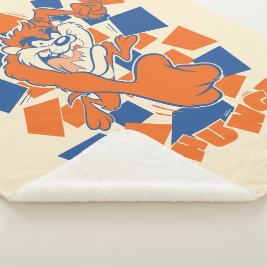 TAZ™ Hungry Smashing Through Checker Sherpa Deken (3/4)