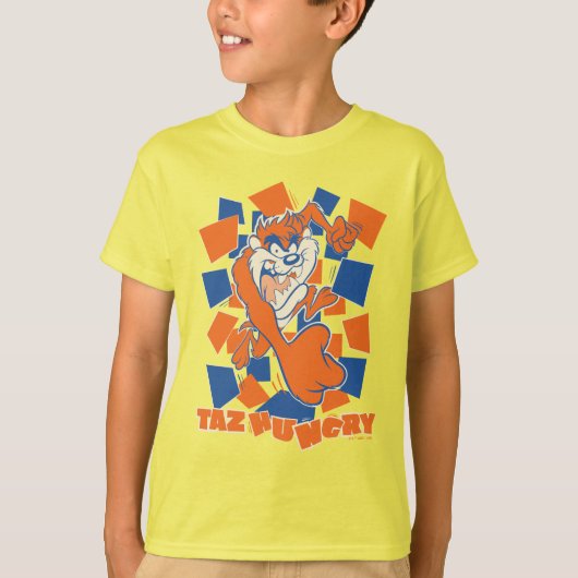 TAZ™ Hungry Smashing Through Checker T-shirt (Voorkant)