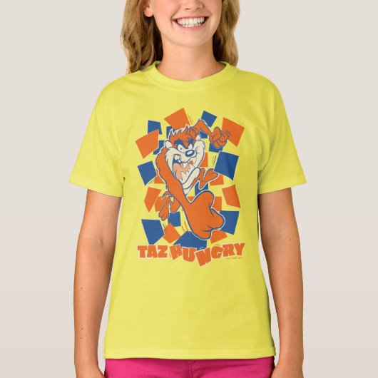 TAZ™ Hungry Smashing Through Checker T-shirt (Voorkant)